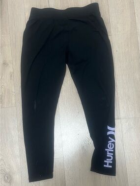 FREE WITH CLOTHING PRUCHASE-Hurley Black Stretch Logo Leggings XL-read